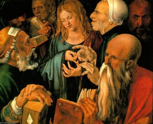 Christ Among The Doctors,1506, Fundacion Coleccion Thy — Albrecht Dürer
