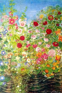 Flowers By The Fence — Kateryna Vasylivna Bilokur