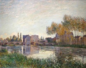 Sunset At Moret — Alfred Sisley