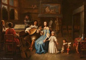 Interior with a Music Party