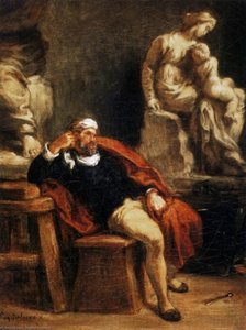 Michelangelo In His Studio — Eugène Delacroix