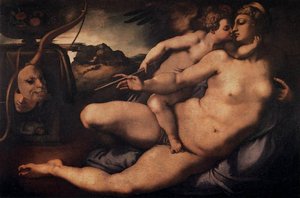 Venus And Cupid — Jacopo Carucci, Mannerism
