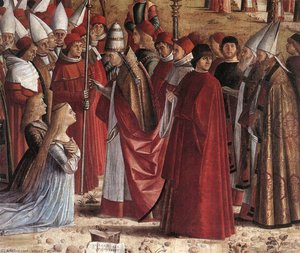 The Pilgrims Meet The Pope (detail) — Vittore Carpaccio