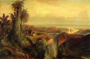 Indians On A Cliff — Thomas Moran
