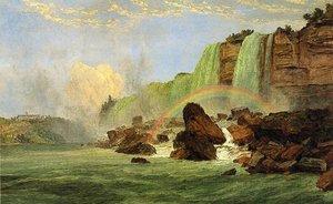 Niagara Falls With View Of Clifton House — Jasper Francis Cropsey