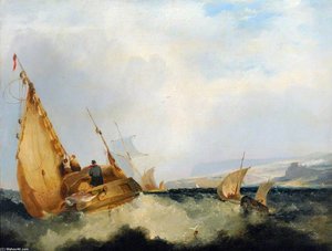 Shipping Off The Isle Of Wight — John Sell Cotman