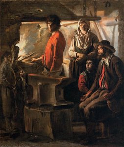 Blacksmith At His Forge — (brother) Antoine Le Nain