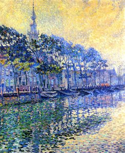 Veere (holland): October Mists — Theo Van Rysselberghe, Post-impressionist Style