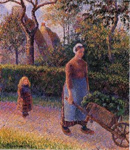 Woman With A Wheelbarrow — Camille Pissarro