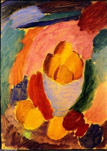 With Bowl And Apples — Alexej Von Jawlensky, Impressionism