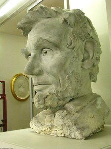 Head Of Abraham Lincoln — Daniel Chester French, Neoclassical Sculpture