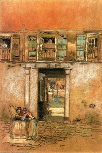 Courtyard And Canal — James Abbott Mcneill Whistler, Tonalist Aestheticism