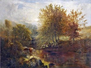 A North Devon Glen, Autumn — John Wright Oakes