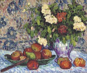 Nature Morte Aux Pommes Et Fleurs — Francis Picabia