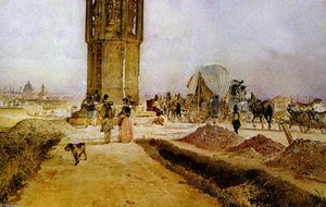 Rush Hour Traffic On The National Road — Rudolf Von Alt