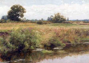 A Surrey Landscape — Frank Dicksee, Impressionism