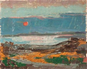 'the Moon In St Brides' Skomer — Ray Howard Jones