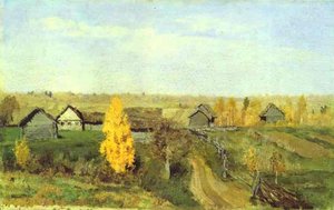 Golden Autumn. Village — Isaak Ilyich Levitan