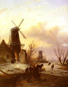 Skaters on a Frozen River