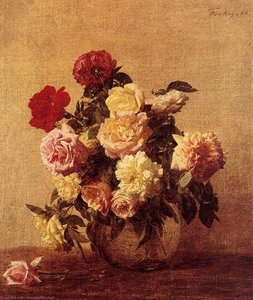 Roses 11 — Henri Fantin-latour, Impressionism