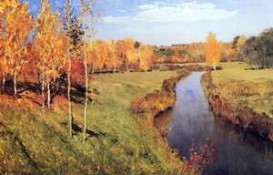 Golden Autumn — Isaak Ilyich Levitan, Impressionistic Landscape