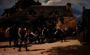 The Game Of Boules At Pont-aven — Charles Giraud