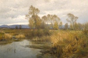 The Purbeck Hills From The River Frome, Dorset — Frederick William Newton Whitehead