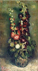 Vase Of Hollyhocks — Vincent Willem Van Gogh