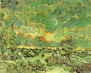 Cottages And Cypresses: Reminiscence Of The North — Vincent Willem Van Gogh