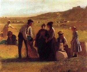 Cranberry Pickers — Jonathan Eastman Johnson