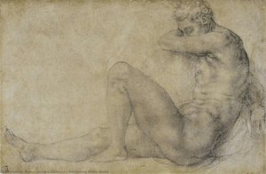 Reclining Male Nude — Jacopo Carucci, Renaissance