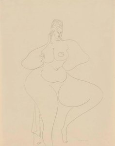 (nude Dancer With Drape) — Gaston Lachaise