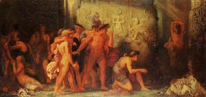 Les Athéniens Livrés Au Minotaure — Gustave Moreau