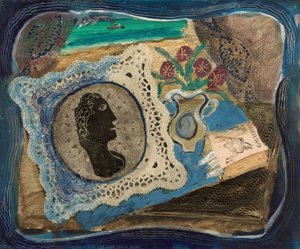 Collage, Still Life With Black Head — John Piper
