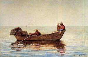 Three Boys In A Dory With Lobster Pots — Winslow Homer, American Realism