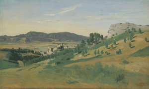 View Of Olevano — Jean-baptiste-camille Corot, Impressionism