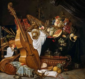 Vanitas Still-life With Musical Instruments — Cornelis De Heem, Dutch Golden Age