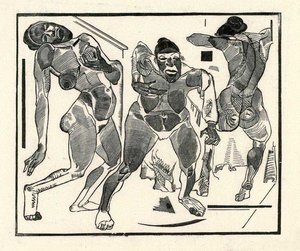 Three Female Figures — Aleksandr Deyneka