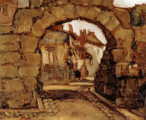 The Gate Within The City Walls — Grant Wood