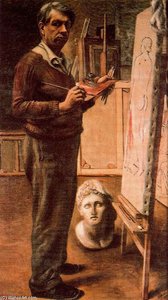 Self-portrait In A Studio From Paris — Giorgio De Chirico
