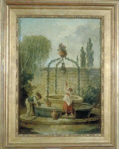 Scene Autour D'un Puits — Hubert Robert