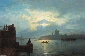 Moonlit Night At Neva — Lef Feliksovich Lagorio