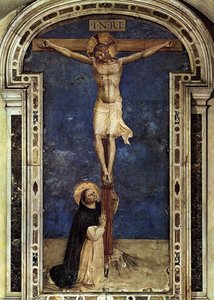 Saint Dominic Adoring The Crucifixion — Fra Angelico