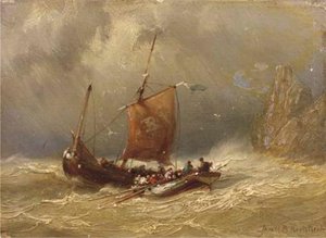 Setting Out On Choppy Waters — Johannes Hermann Barend Koekkoek