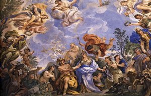 Ceiling Decoration Of The Gallery (detail) — Luca Giordano, Baroque