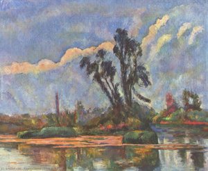 Bank Of The Oise — Paul Cézanne, Post-impressionism