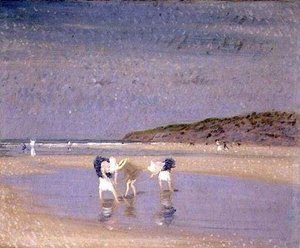 Boulogne Sands. Children Shrimping — Philip Wilson Steer