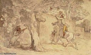 The Stolen Kiss — Thomas Rowlandson