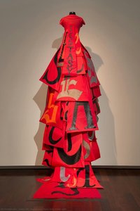 Red Ecstasy Dress From Divide Light — Lesley Dill