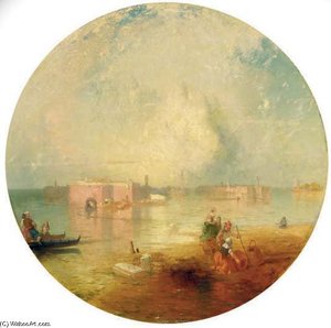 Clam Diggers On An Island Off Venice — James Baker Pyne